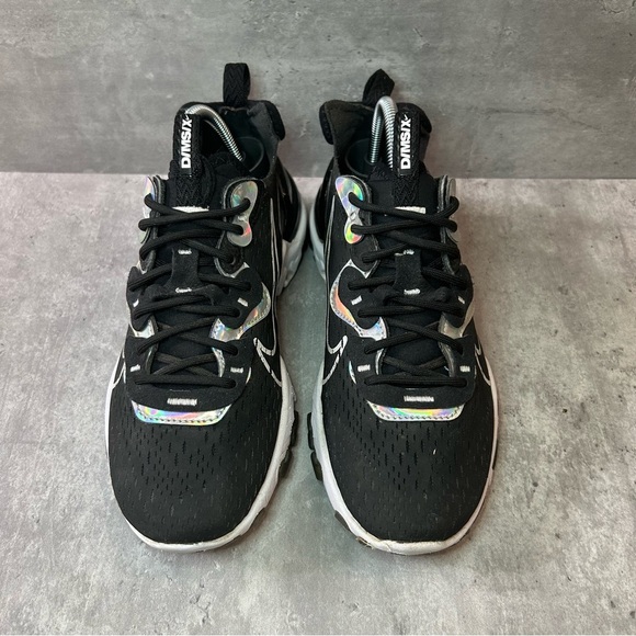 Nike React Vision Running Shoes CW0730-001 Womens sz 7 - black/white - Picture 2 of 6